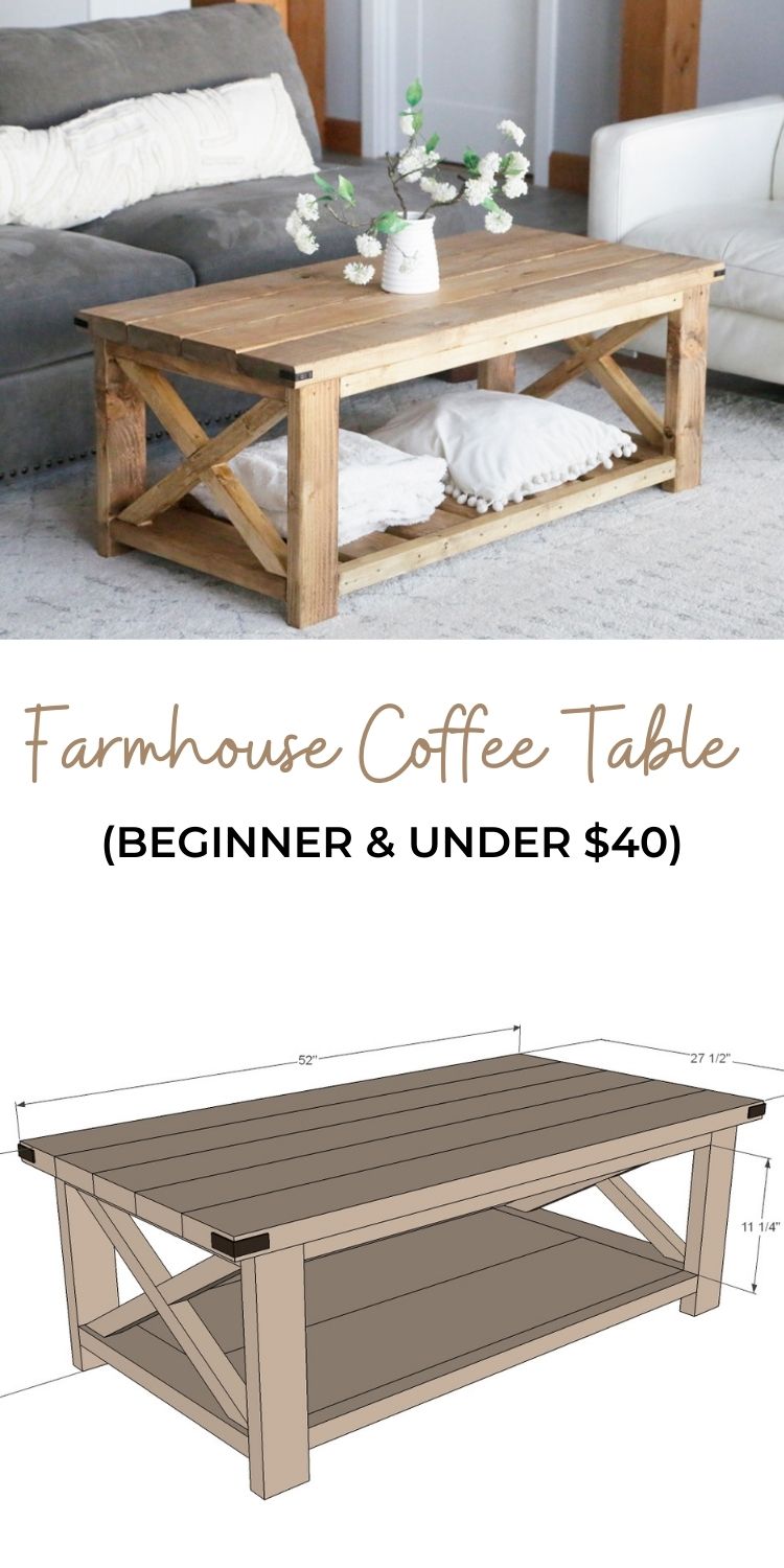 White farm deals coffee table